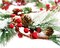 6FT Christmas Winter Snow Garland with Red Berries and Pine Cones